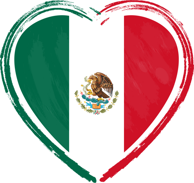 Mexico Flag Heart